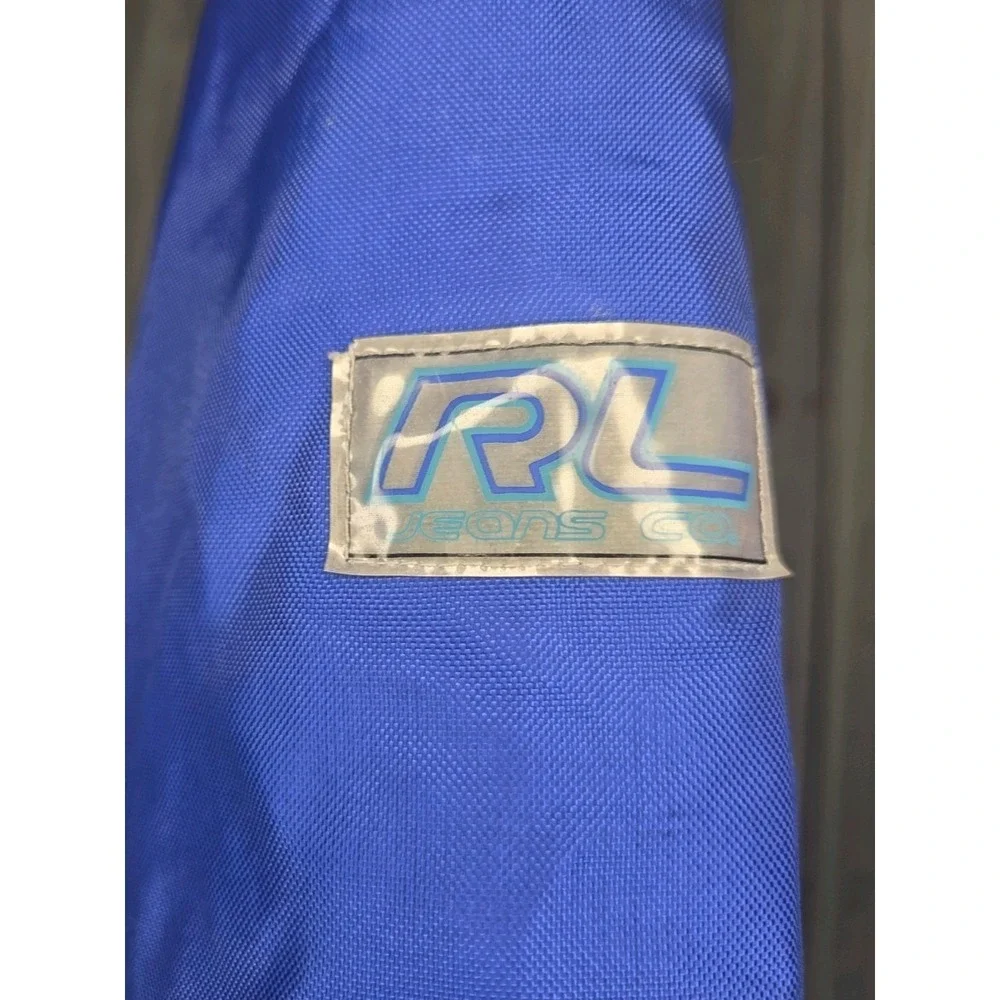 POLO JEANS CO. UNISEX SKI JACKET ROYAL BLUE SIZE M, w/belt buckles, missing belt